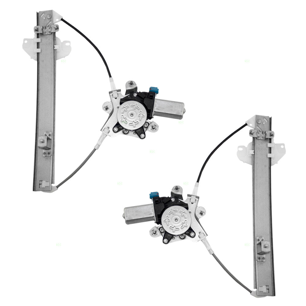 Driver and Passenger Rear Power Window Lift Regulators & Motors Assemblies Compatible with 96-00 Elantra 9881029000 9882029000