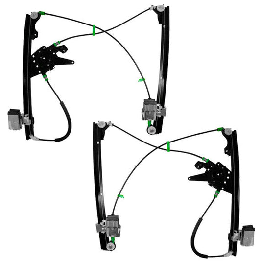 Front Driver and Passenger Side Power Window Regulators without Motor Comaptible with 1993-1998 A3 1999 A4 Gen 3 1995-1999 Golf Gen 3 1H0837461A 1H0837462A