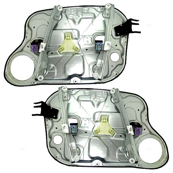 Driver and Passenger Front Power Window Lift Regulators w/ Door Panels Compatible with 07-09 Elantra 82471-2H000 82481-2H000