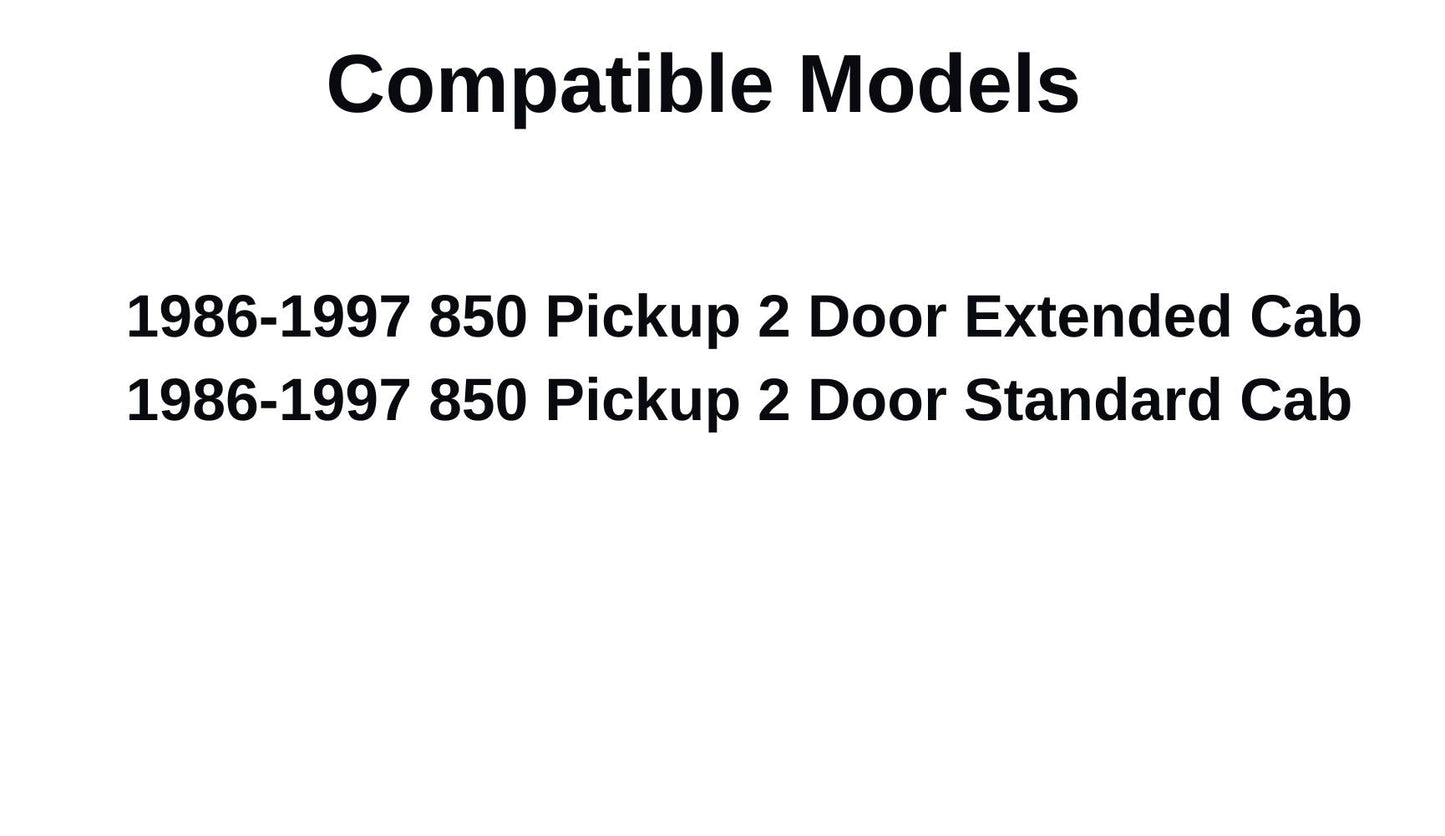 Gasket for Aftermarket Rear Back Slider Or Stationary Window Glass Compatible with Nissan 850 Pickup 1986-1997 Models