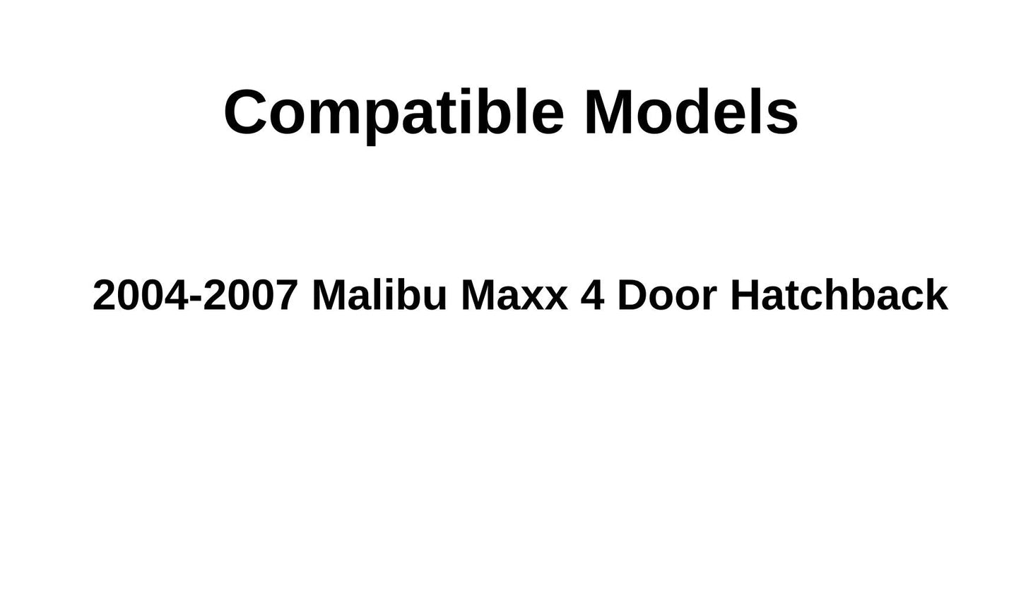 Heated Back Window Back Glass Compatible with Chevrolet Malibu Maxx 4 Door Hatchback 2004-2007 Models