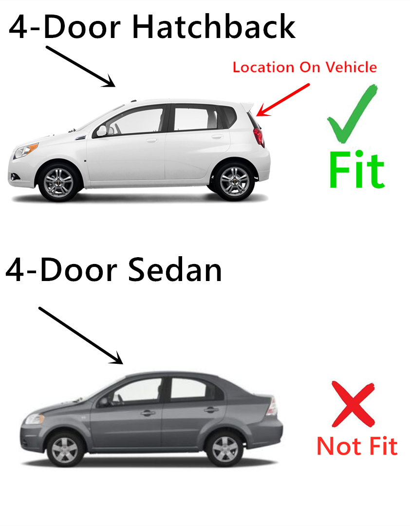 Heated Back Window Back Glass Compatible with Chevrolet Aveo5/Pontiac G3 2009-2011 4 Door Hatchback Models