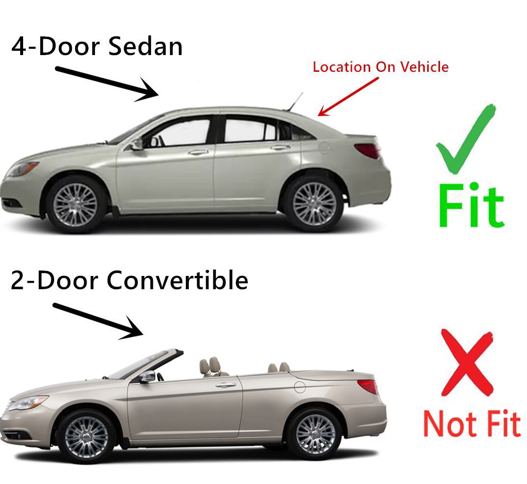 Back Window Rear Glass Heated Compatible with Chrysler Sebring 4 Door Sedan 2007-2010