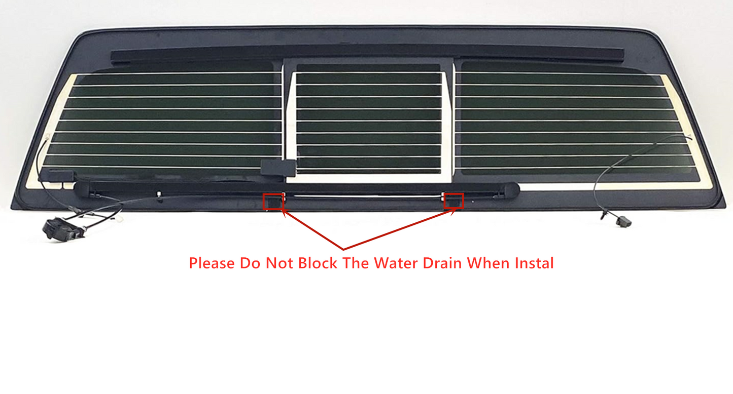 Heated Back Sliding Window Glass Power Slider Compatible with Chevrolet Silverado GMC Sierra 1500 2014-2018 / 1500Limited 2019 / 2500 3500 2015-2019 Models