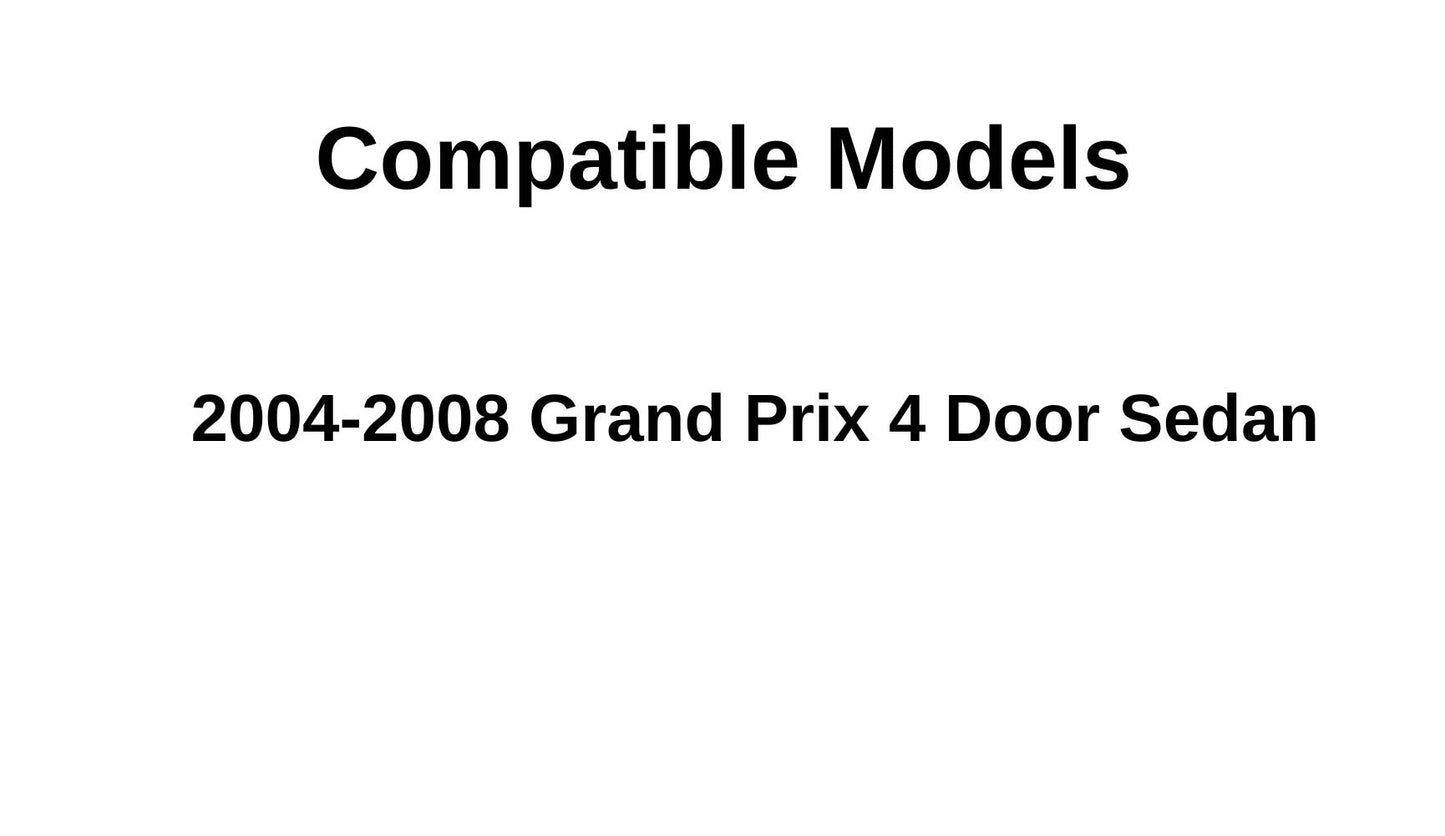 Passenger Right Side Front Door Glass Compatible with Pontiac Grand Prix 2004-2008 Models