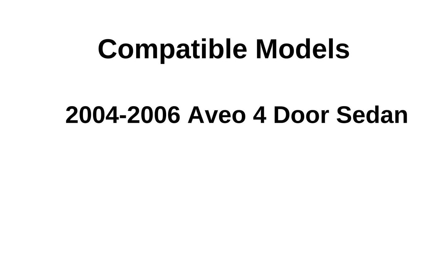 Driver Left Side Rear Door Window Door Glass Compatible with Chevrolet Aveo 4 Door Sedan 2004-2006 Models