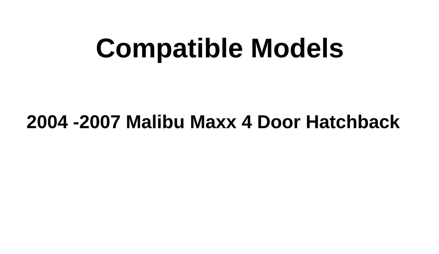 Passenger Right Side Rear Door Window Door Glass Compatible with Chevrolet Malibu Maxx 4 Door Hatchback 2004-2007 Models