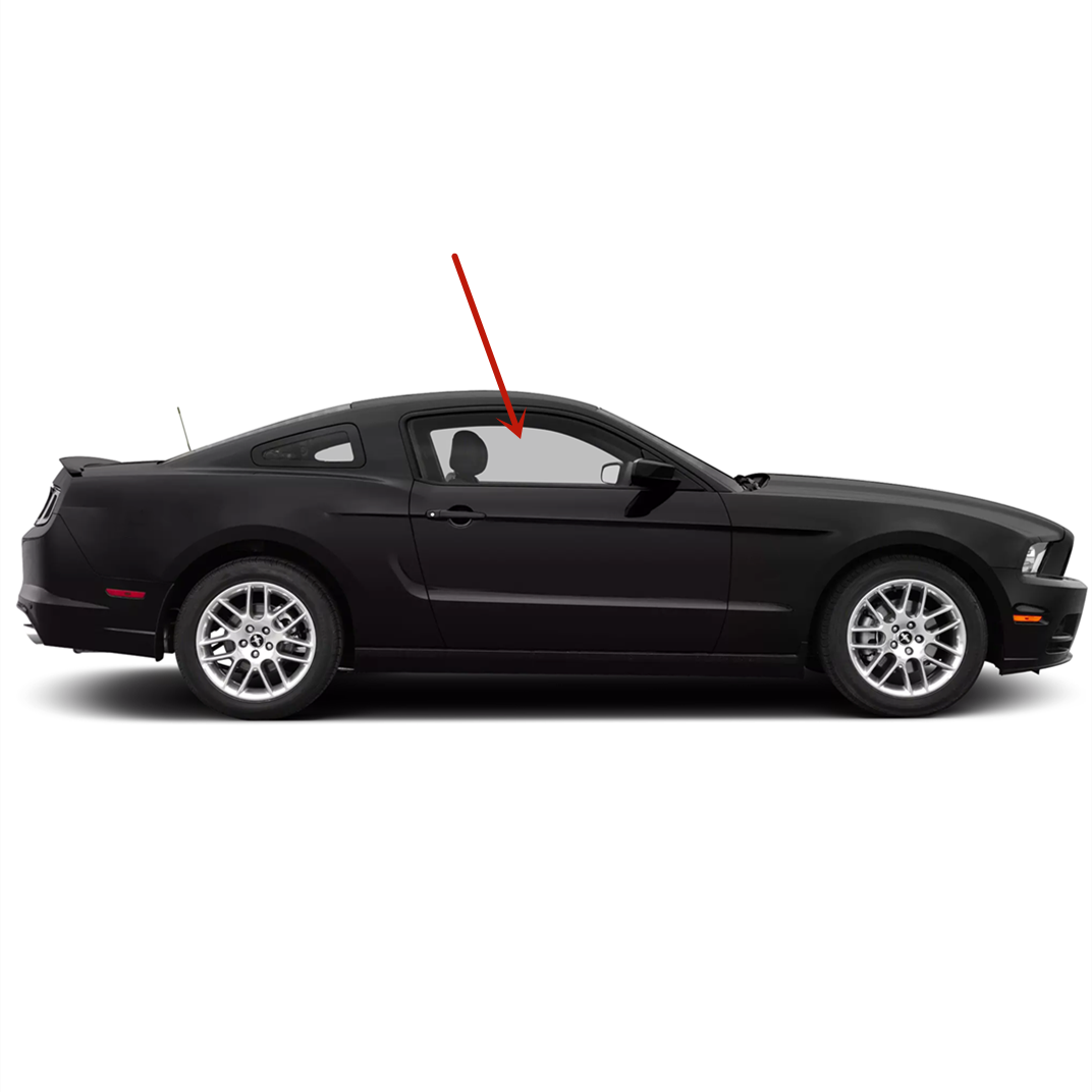 Passenger Right Side Door Window Door Glass Compatible with Ford Mustang 2 Door Coupe 2005-2014 Models