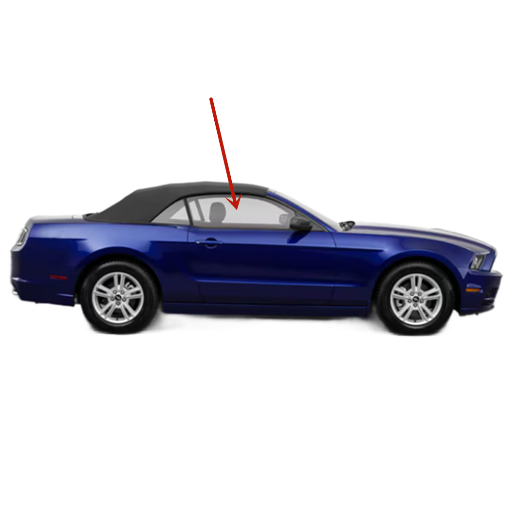 Passenger Right Side Door Window Door Glass Compatible with Ford Mustang 2 Door Convertible 2005-2014 Models