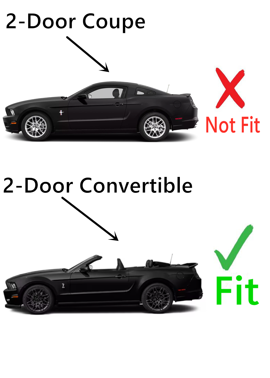 Driver Left Side Door Window Door Glass Compatible with Ford Mustang 2 Door Convertible 2005-2014 Models