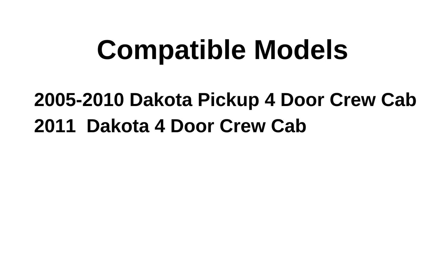 Driver Left Side Rear Door Window Door Glass Compatible with Dodge Ram Dakota / Mitsubishi Raider 4 Door Crew Cab Pickups 2005-2011 Models