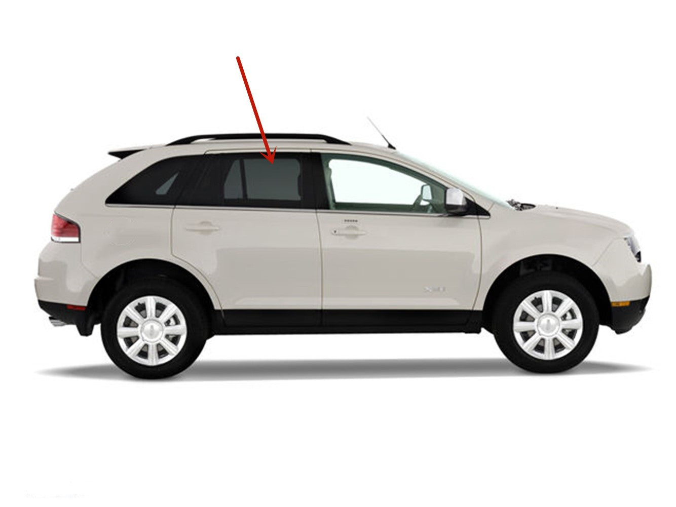 Passenger Right Side Rear Door Window Door Glass Compatible with Ford Edge 2007-2014 Models/Lincoln MKX 2007-2015 Models