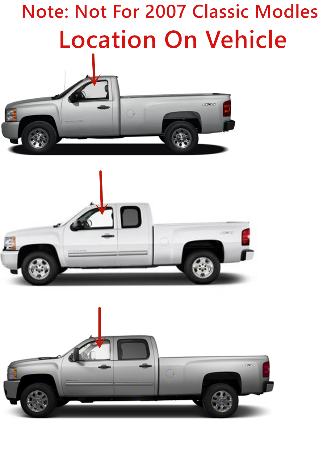 Driver Left Side Front Door Window Door Glass Compatible with GMC Sierra/Chevrolet Silverado Pickup 2007-2011 Models