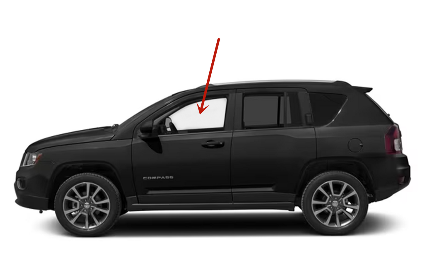 Driver Left Side Front Door Window Door Glass Compatible with Jeep Compass 2007-2016 Models/ Compass MK 2017 Models