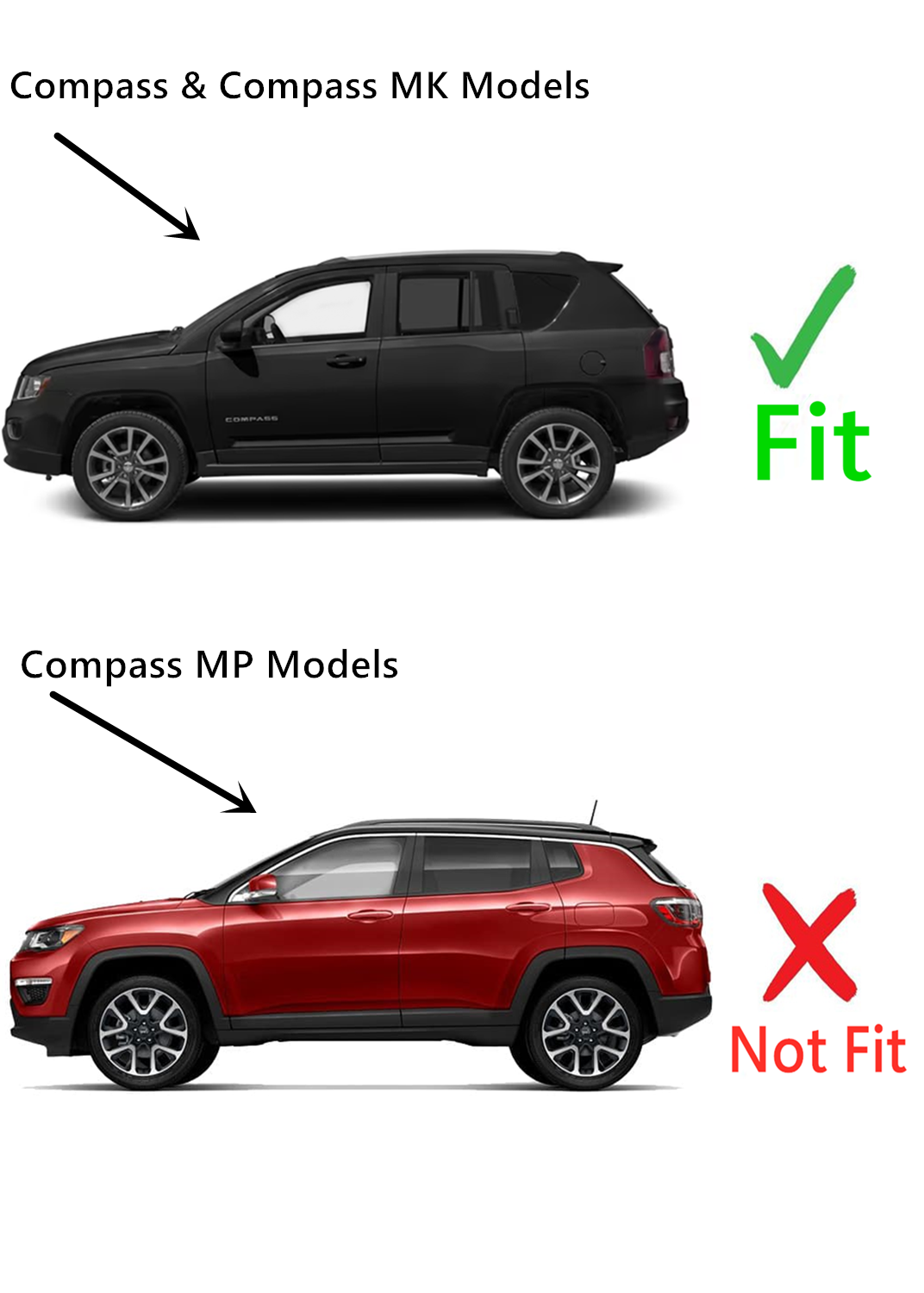 OE Privacy Driver Left Side Vent Window Vent Glass Compatible with Jeep Compass 2007-2016 Models/Compass MK 2017 Models