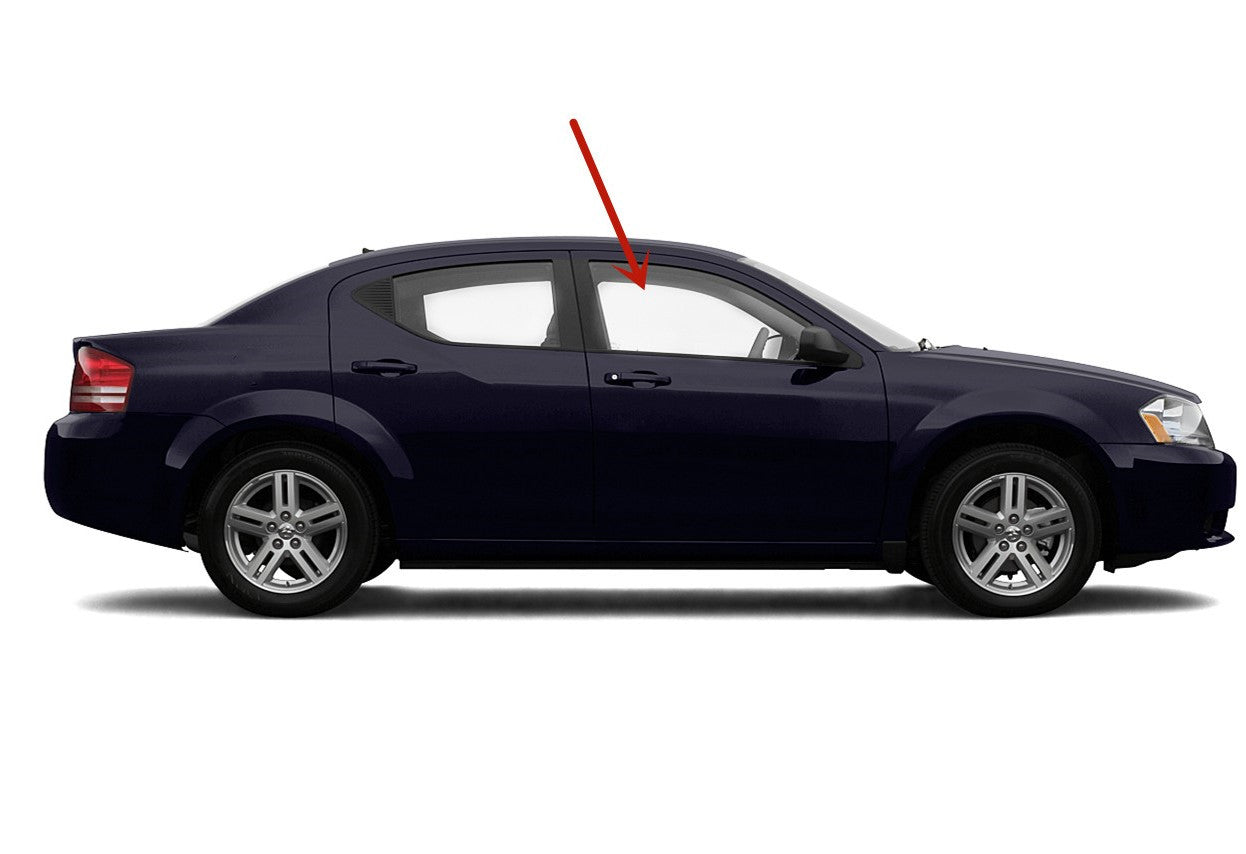 Laminated Passenger Right Side Front Door Window Door Glass Compatible with Chrysler 200/ Dodge Avenger 4 Door Sedan 2011-2014 Models