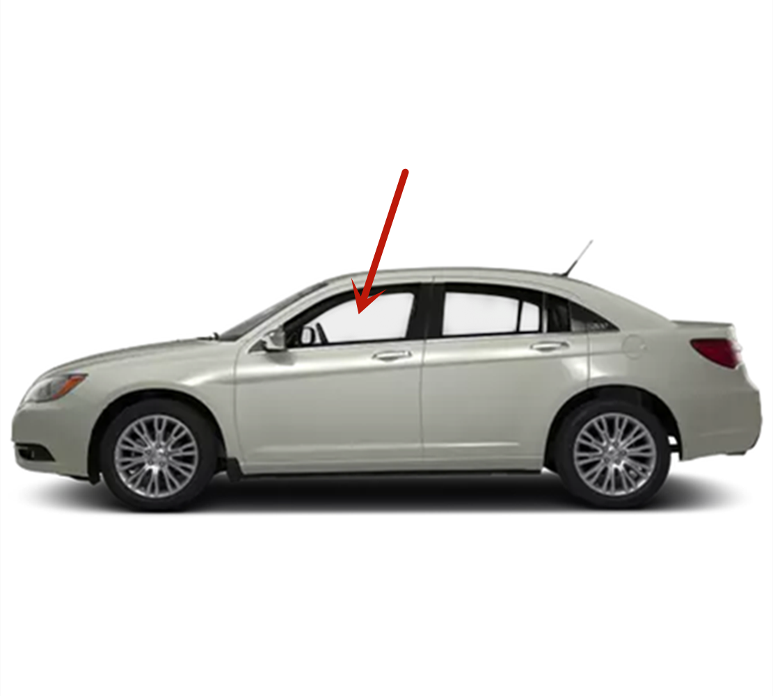 Driver Left Side Front Door Window Door Glass Compatible with Chrysler Sebring/Dodge Avenger 2007-2010 Models