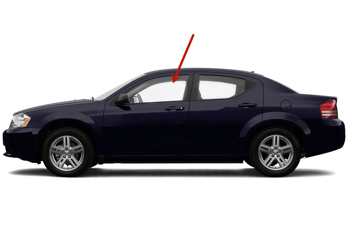 Driver Left Side Front Door Window Door Glass Compatible with Chrysler Sebring/Dodge Avenger 2007-2010 Models