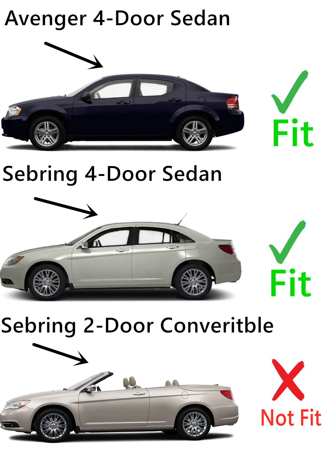 Driver Left Side Front Door Window Door Glass Compatible with Chrysler Sebring/Dodge Avenger 2007-2010 Models