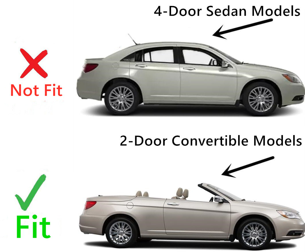 Passenger Right Side Door Window Door Glass Compatible with Chrysler Sebring 2 Door Convertible 2008-2010/Chrysler 200 2 Door Convertible 2011-2014 Models