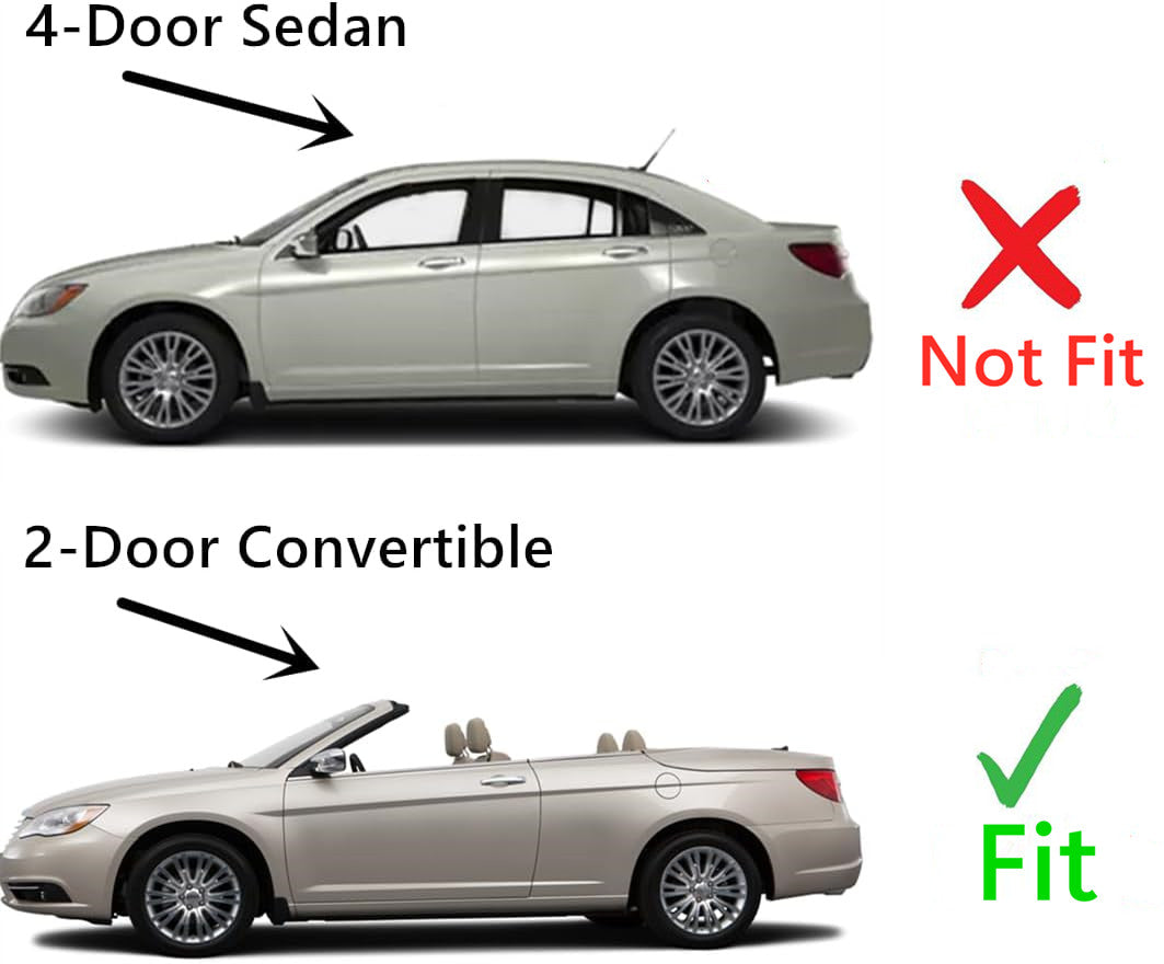 Driver Left Side Door Window Door Glass Compatible with Chrysler Sebring 2 Door Convertible 2008-2010/Chrysler 200 2 Door Convertible 2011-2014 Models