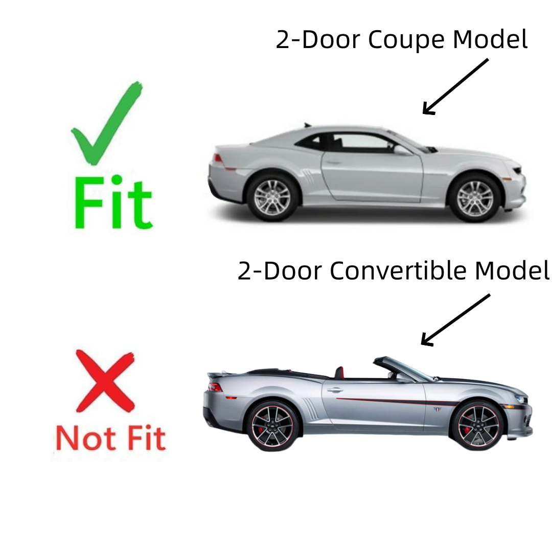 Passenger Right Side Door Window Door Glass Compatible with Chevrolet Camaro 2 Door Coupe 2010-2015 Models