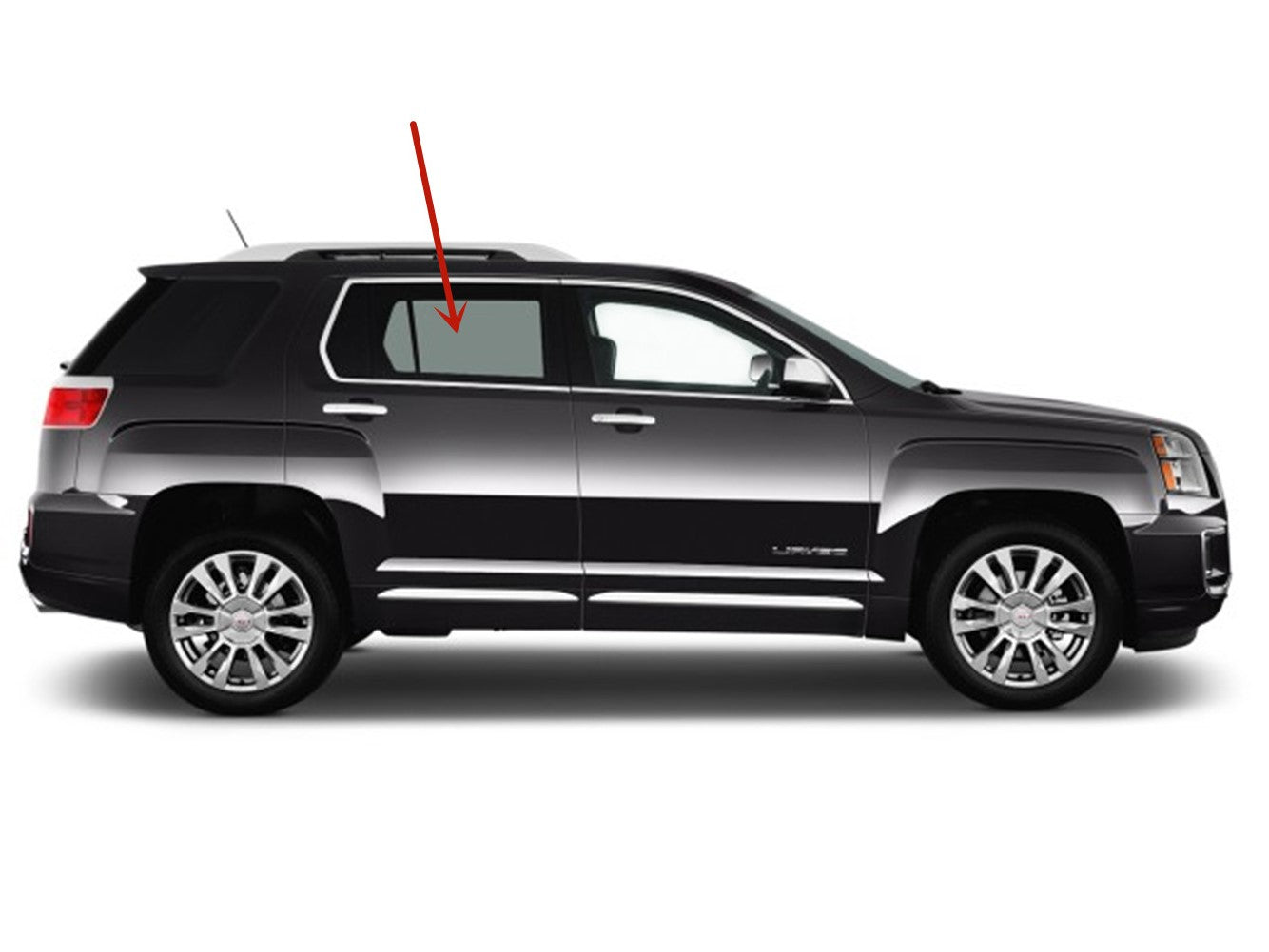 Passenger Right Side Rear Door Window Door Glass Compatible with GMC Terrain 2010-2017 Models