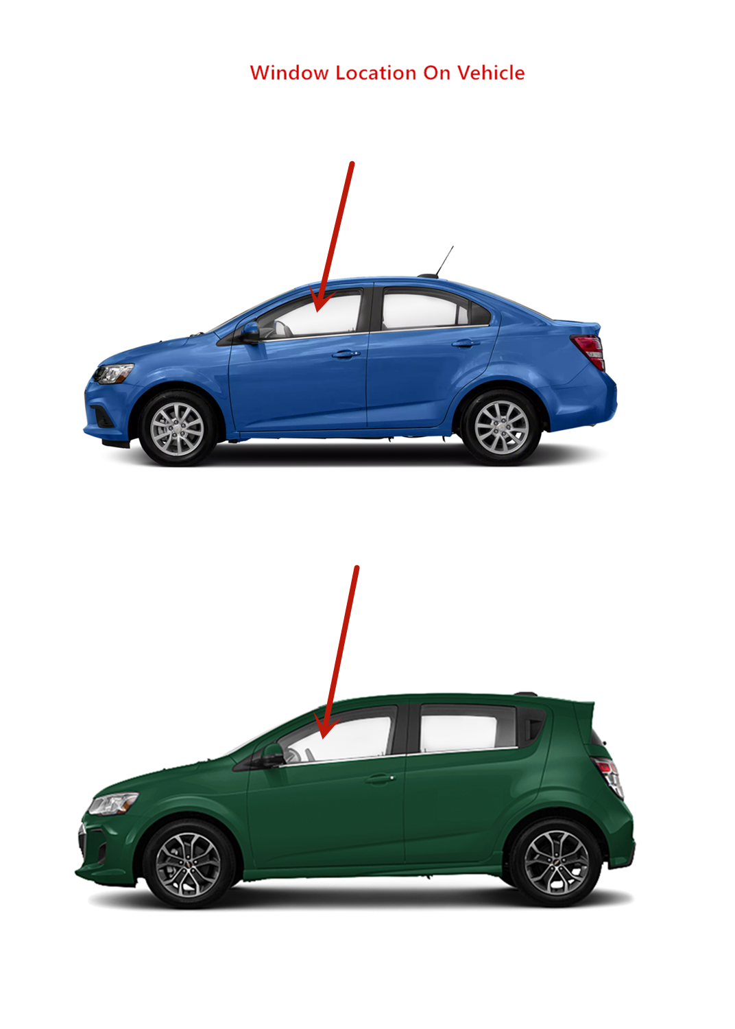 Driver Left Side Front Door Window Door Glass Compatible with Chevrolet Sonic 2012-2020 Models