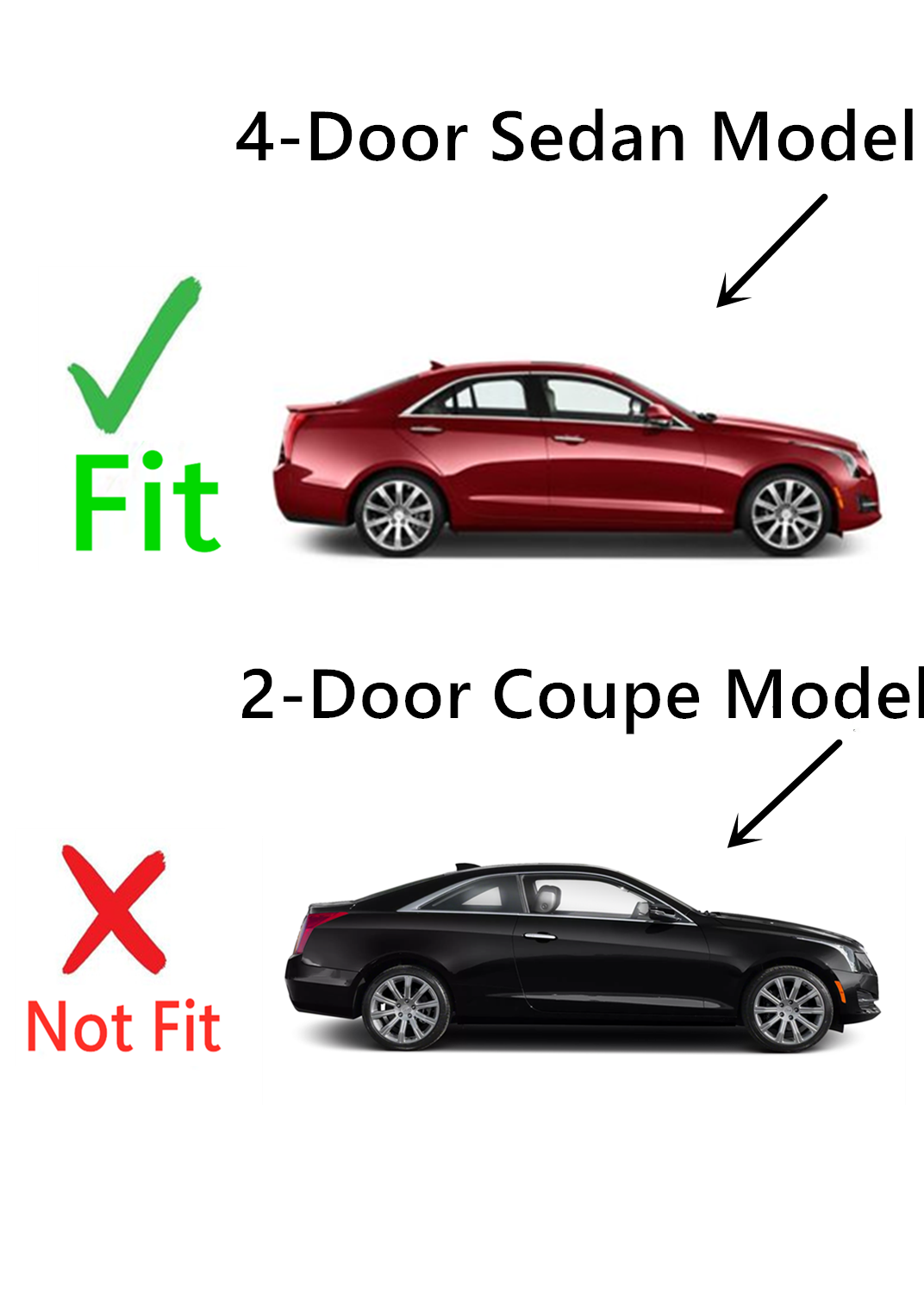 Laminated Passenger Right Side Front Door Window Door Glass Compatible with Cadillac ATS 4 Door Sedan 2013-2018 Models