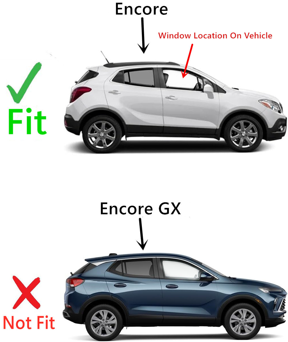 Passenger Right Side Front Door Window Door Glass Compatible with Buick Encore 2013-2022 Models (Not For Encore GX)