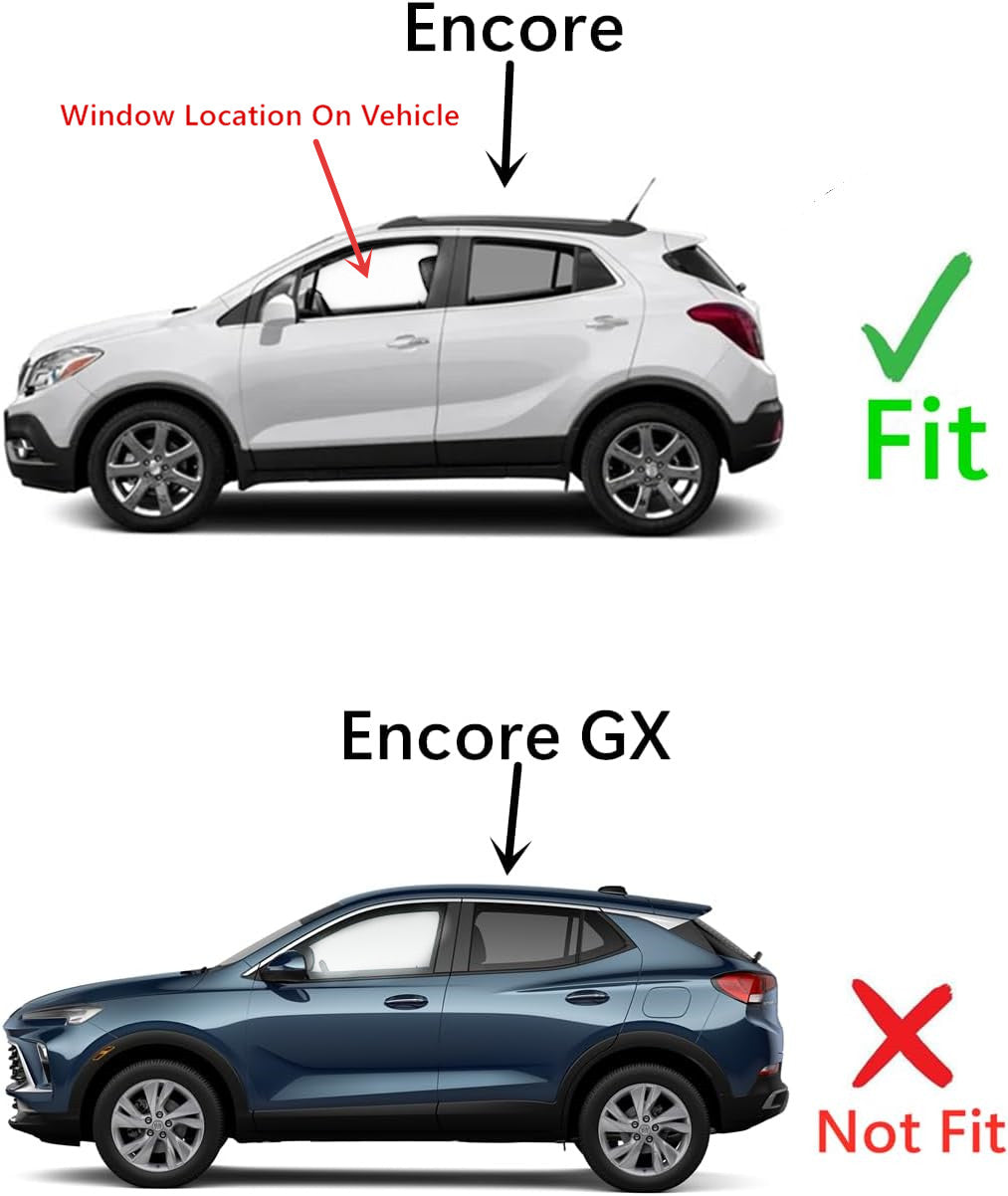 Driver Left Side Front Door Window Door Glass Compatible with Buick Encore 2013-2022 Models (Not For Encore GX)