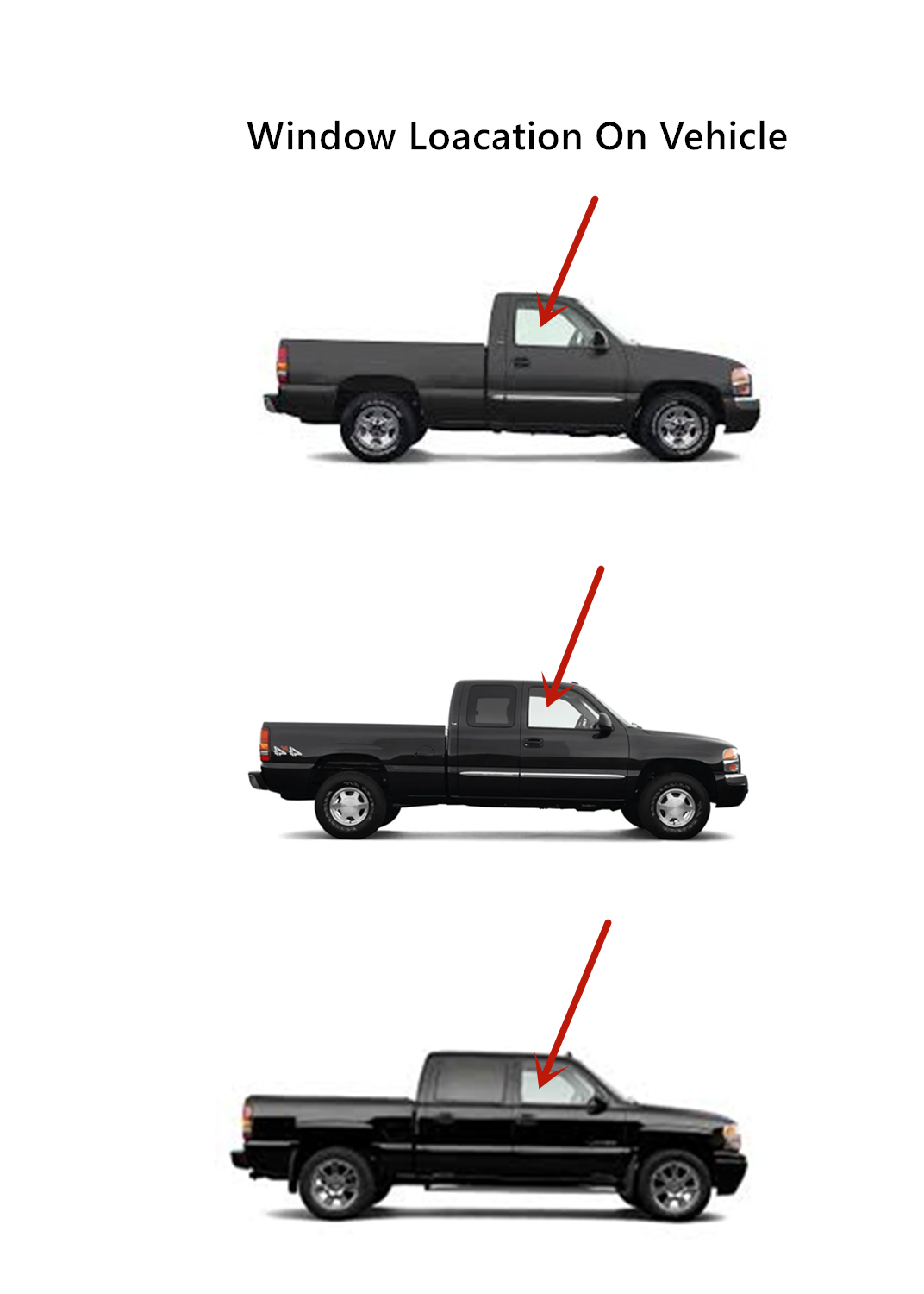 Passenger Right Side Front Door Window Door Glass Compatible with GMC Sierra Chevrolet Silverado Pickup 1999-2006 / Sierra Classic Silverado Classic 2007 Models