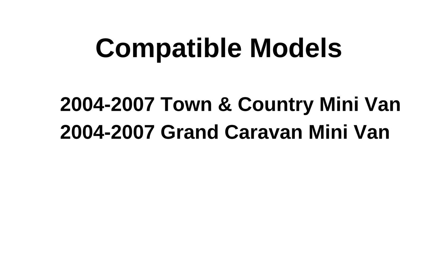 Power Style Passenger Right Side Quarter Window Quarter Glass Compatible with Dodge Grand Caravan/Chrysler Town & Country Long Wheel Base 2004-2007 Models