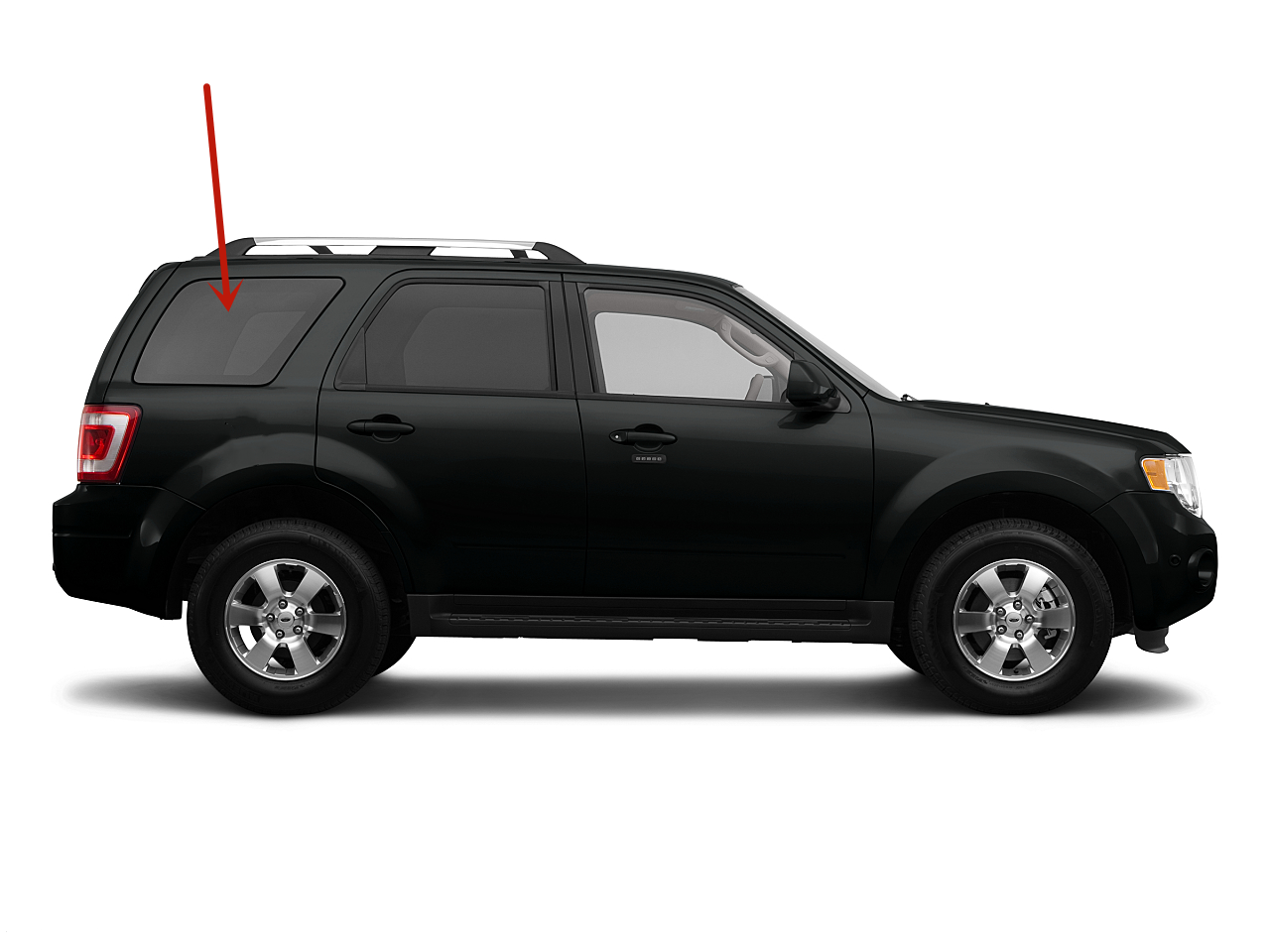 Passenger Right Side Quarter Window Quarter Glass Compatible with Mercury Mariner/Mazda Tribute/Ford Escape 2008-2012 Models