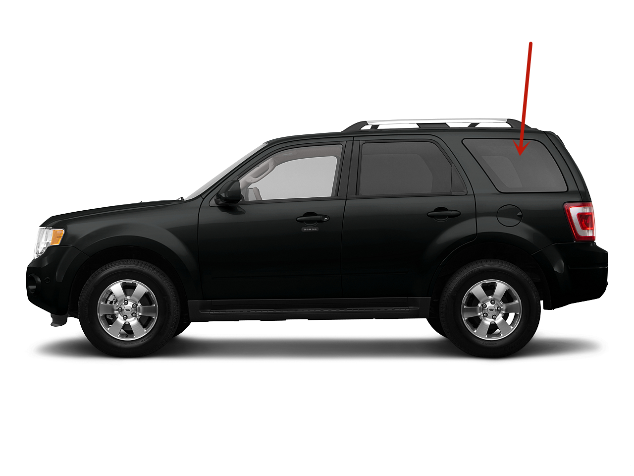 Driver Left Side Quarter Window Quarter Glass Compatible with Mercury Mariner/Mazda Tribute/Ford Escape 2008-2012 Models