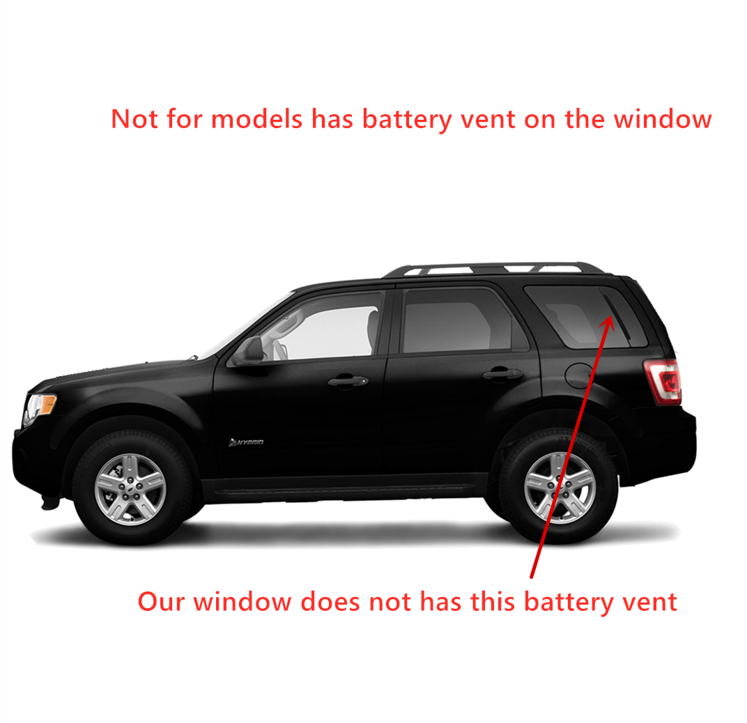 Driver Left Side Quarter Window Quarter Glass Compatible with Mercury Mariner/Mazda Tribute/Ford Escape 2008-2012 Models