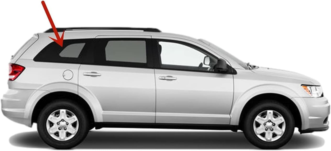 Passenger Right Side Rear Quarter Window Quarter Glass Compatible with Dodge Journey 2009-2020 Models