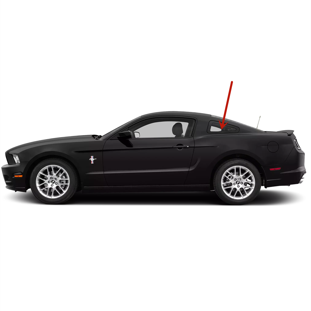 Driver Left Side Quarter Glass Quarter Window Compatible with Ford Mustang 2 Door Coupe 2010-2014 Models