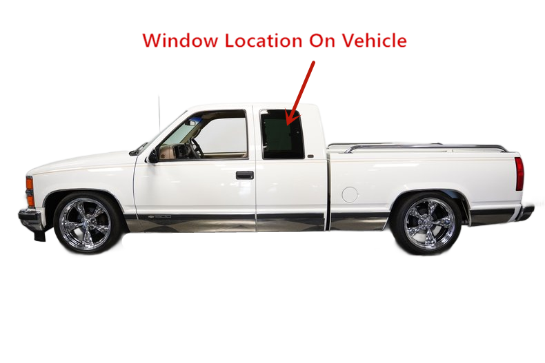 Movable Style Driver Left Side Quarter Window Glass With Frame & Latch Compatible with Chevrolet/GMC Pickup C1500 K1500 1988-1999 / C2500 K2500 C3500 K3500 1988-2000 2 Dr Extended Cab Models