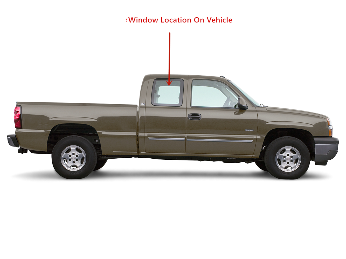 Movable Passenger Right Side Rear Quarter Window Quarter Glass With Frame & Latch Compatible with GMC Sierra 1999-2006 / Sierra Classic 2007 Extended Cab Pickup Models