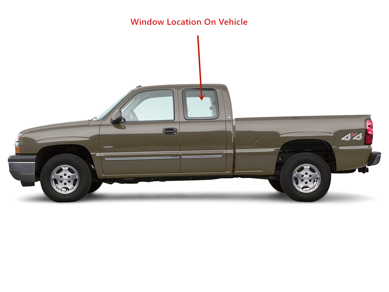 Movable Driver Left Side Rear Quarter Window Quarter Glass With Frame & Latch Compatible with GMC Sierra 1999-2006 / Sierra Classic 2007 Extended Cab Pickup Models