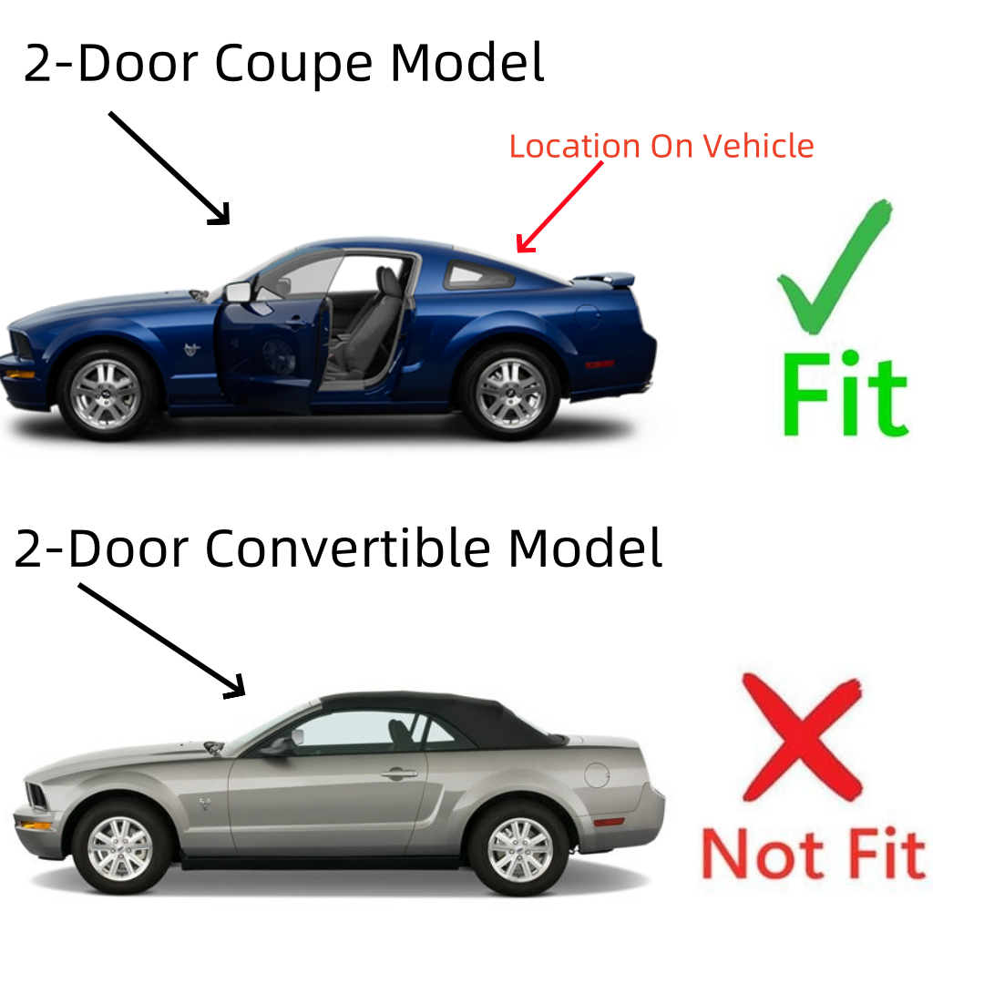 Heated Back Window Back Glass Compatible with Ford Mustang 2005-2010 2 Door Coupe Models