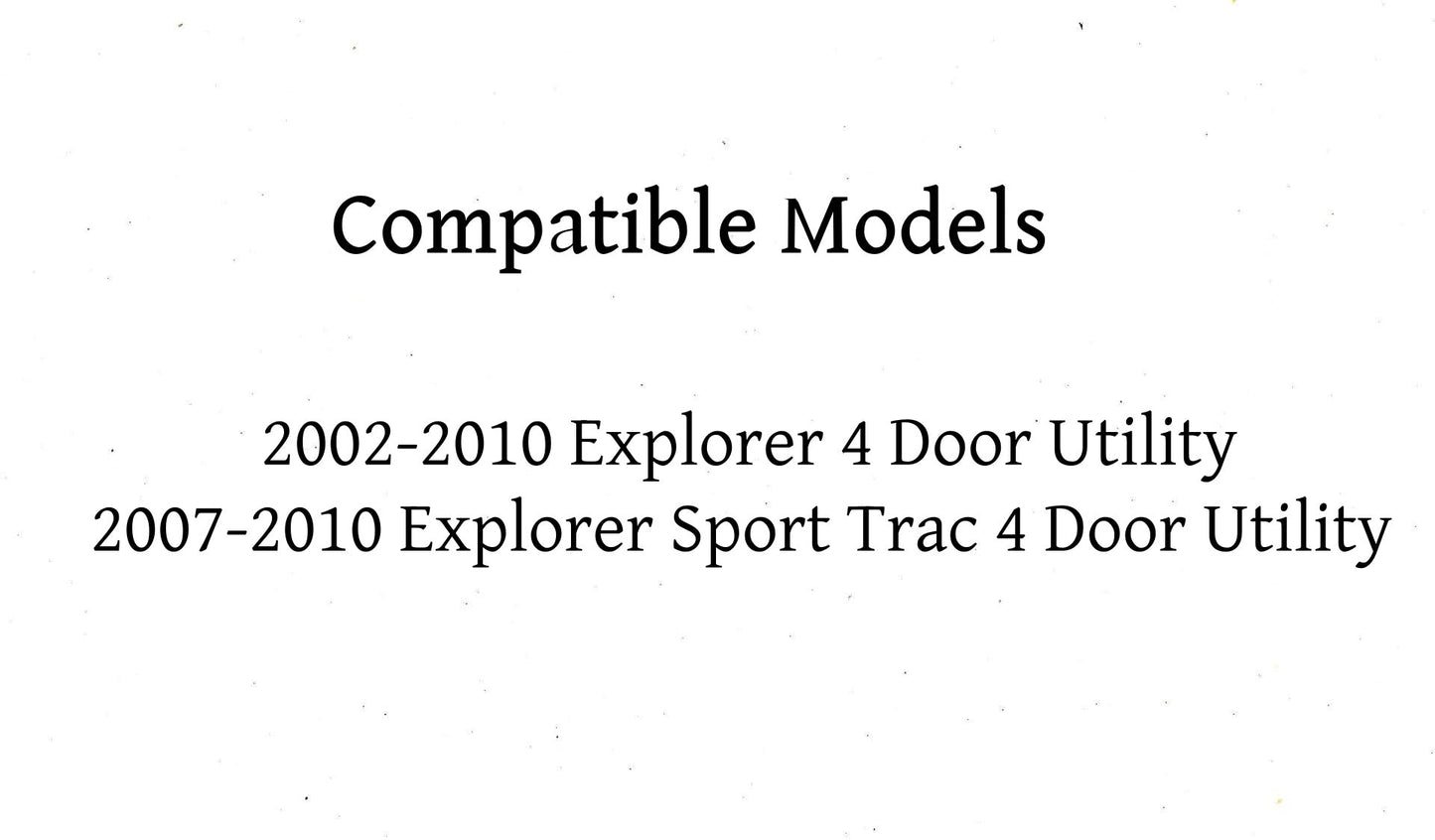 Passenger Right Side Rear Door Window Door Glass Compatible with Ford Explorer 2002-2010 4 Door Models/ Explorer Sport Trac 2007-2010 4 Door Models