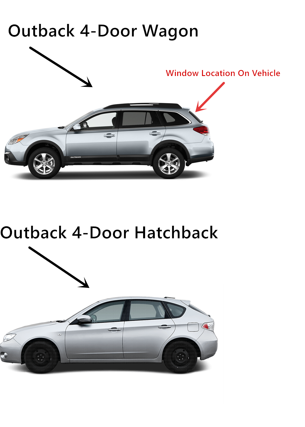 Privacy Heated Back Tailgate Window Glass Compatible with Subaru Outback 2010-2014 4 Door Wagon Models