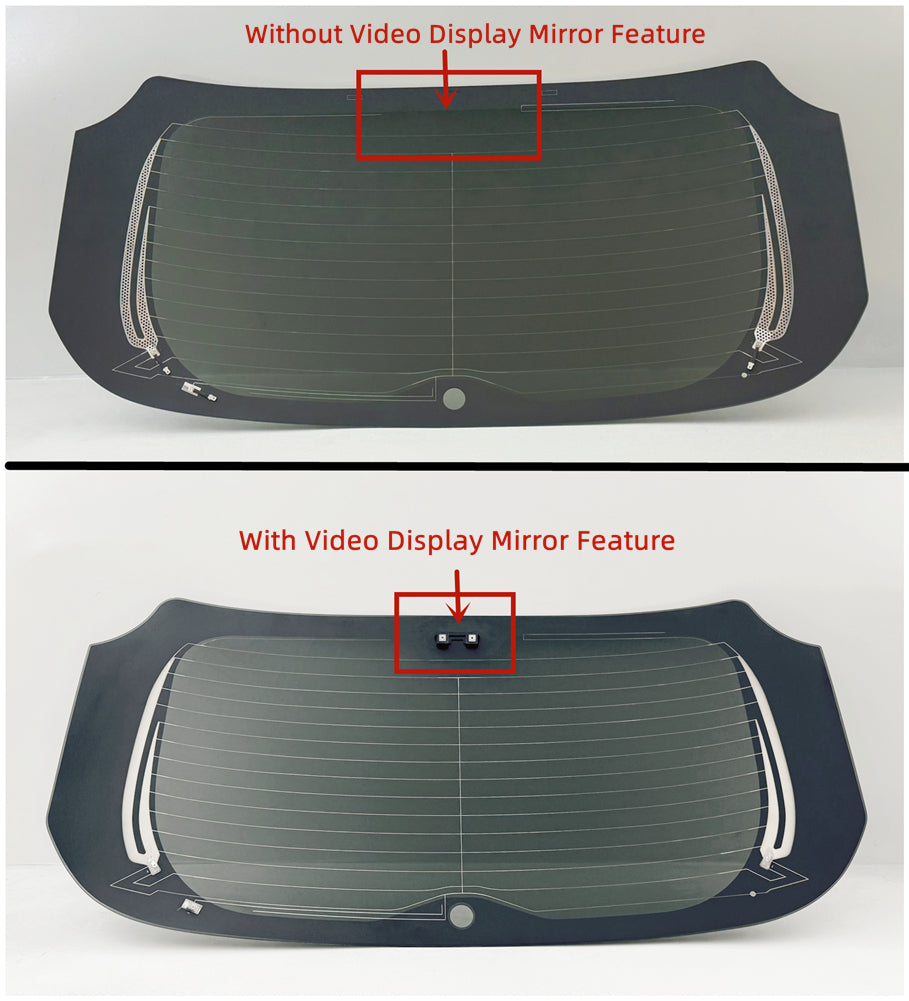 Heated Rear Back Window Back Glass with Antenna/Video Display Mirror Features Compatible with Toyota Venza 2021-2024 Models