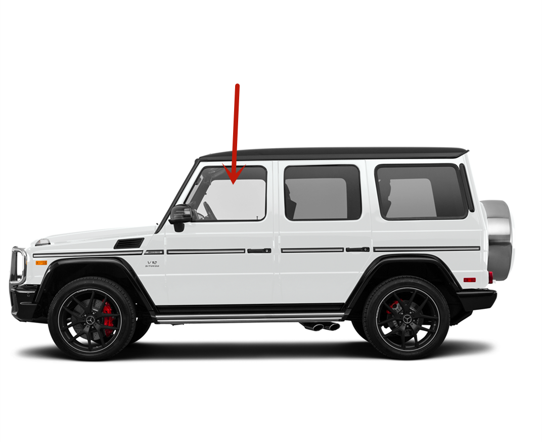 Front Door Window Door Glass Compatible with Mercedes Benz G500 G55AMG G550 G63AMG Models