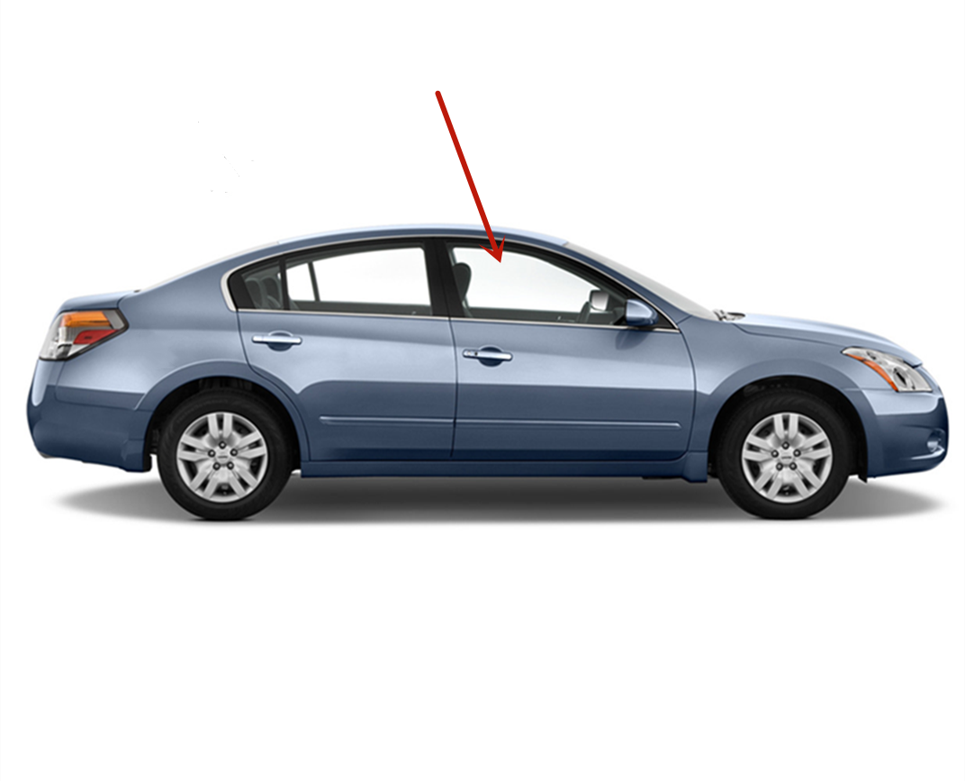 Passenger Right Side Front Door Window Door Glass Compatible with Nissan Altima 4 Door Sedan 2007-2012 Models