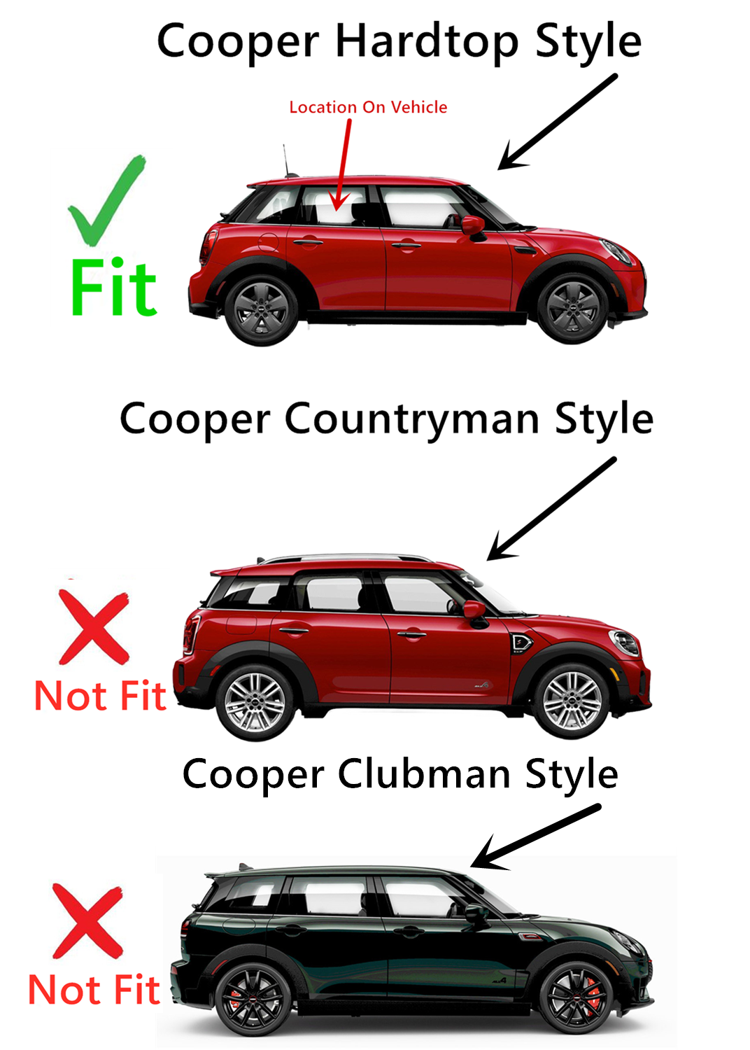 OEM Passenger Right Side Rear Door Window Door Glass Compatible with Mini Cooper Hardtop 4 Door Hatchback 2015-2022 Models