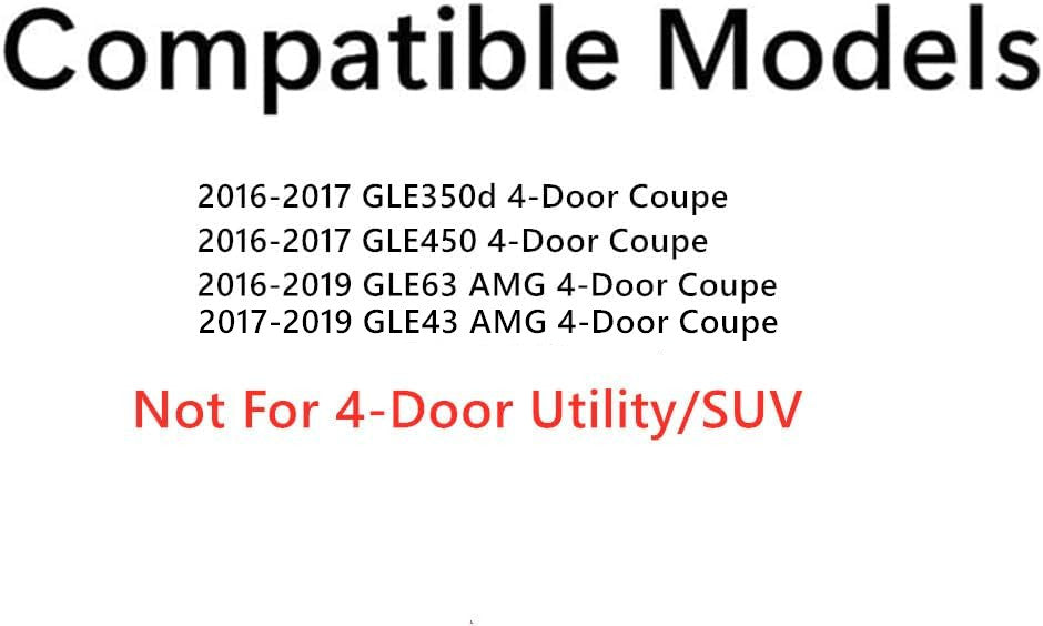 Tempered Driver Left Side Front Door Window Door Glass Compatible with Mercedes Benz GLE43AMG GLE63AMG GLE350d GLE450 2016-2019 4-Door Coupe Models