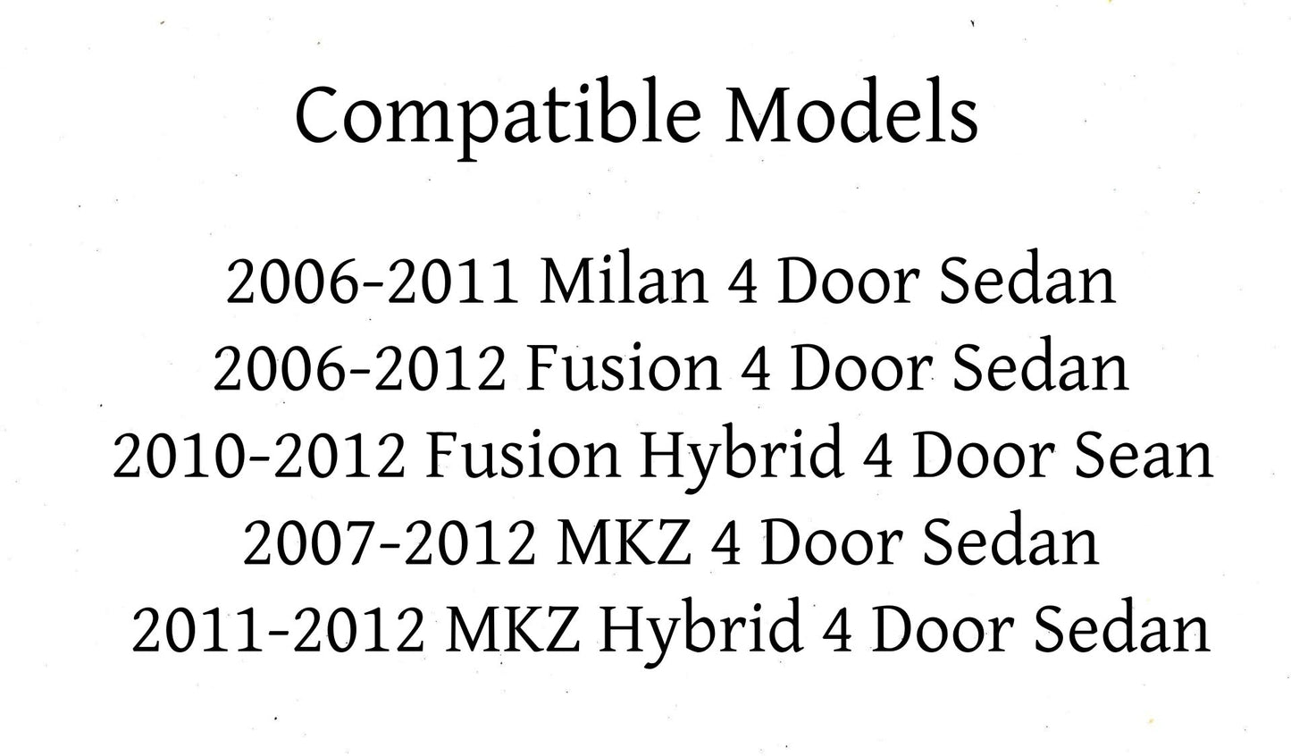 Passenger Right Side Rear Vent Window Vent Glass Compatible with Lincoln MKZ 2007-2012 Models/Ford Fusion 2006-2012 Models/Mercury Milan 2006-2011 Models